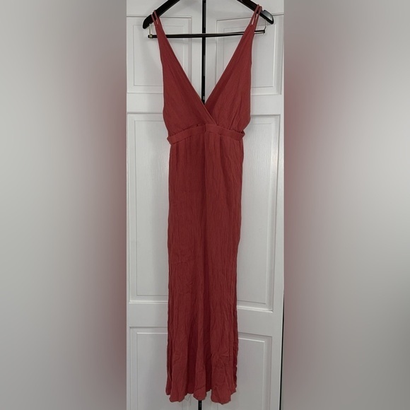 Lulus Lost in Paradise Rusty Rose Maxi Dress Size Medium - Picture 4 of 16